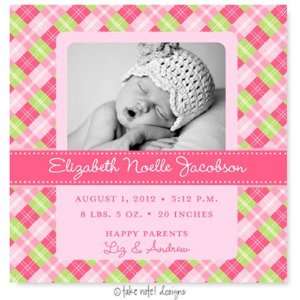 Take Note Designs Digital Photo Birth Announcements   Elizabeth Noelle