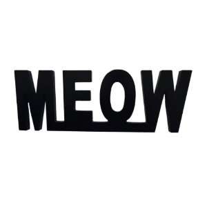  Wood Sign Decor for Home or Business Word MEOW 