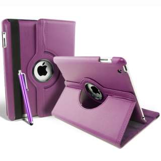 Black Leather 360 Degree Rotating Case Cover for iPad 3 V3 HD with 