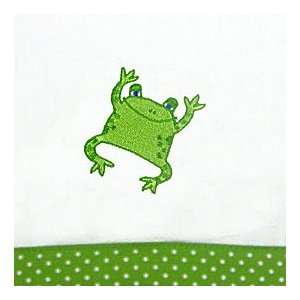  Dotted Frog Burp Cloths, Set of Two Baby