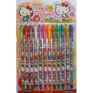  Hello Kitty Set of 12 Glitter Pens Arts, Crafts & Sewing