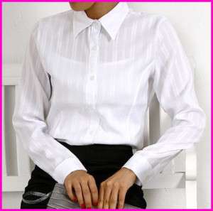 New Fall Womens Button Down shirt Basic Spandex Tops Short Blouse 