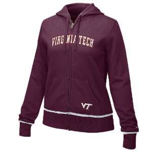 Virginia Tech Hokies Women?s Maroon FZ Full Zip Embroidered Hoody By 