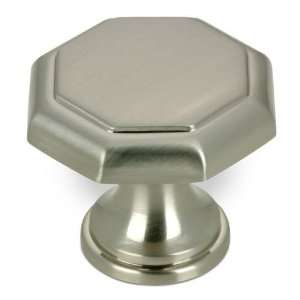 Village expression   1 1/8 diameter octagonal knob in brushed nickel