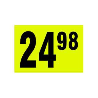  $24.98 In Store Use Day Glo Yellow Display Labels 3/4 x 1 