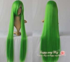 Code Geass Lelouch C.C 100cm Long Cosplay wig Green  