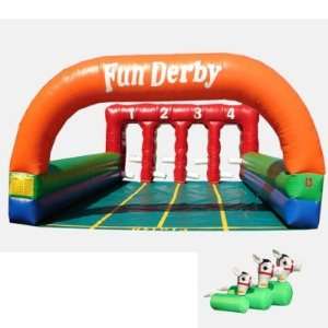  Kidwise Inflatable 4 Lane Derby (Commercial Grade) Toys & Games
