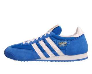 Adidas Originals Dragon Blue Suede White 2012 Mens Vintage Running 