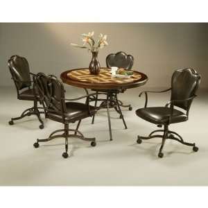   Piece Dining Set with Oxford Chair with Casters: Furniture & Decor