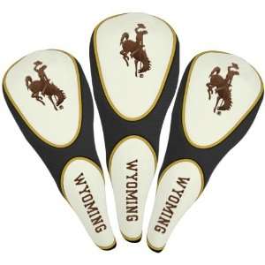 Wyoming Cowboys Black Three Pack Golf Club Headcovers  