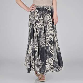 Grace Element Womens Kaleidoscope Cotton Crinkle Skirt   