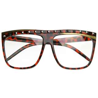   Studded LMFAO Party Rock Neon Clear Lens Shadess Sunglasses 8484