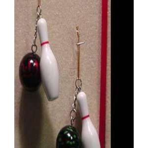 : BOWLING PIN & BALL ORNAMENT, SET OF 2 ASSORTED   Christmas Ornament 