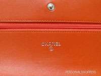 BRILLIANT CHANEL ORANGE PATENT LEATHER WALLET ON A CHAIN WOC BAG 