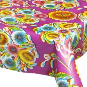  Floral Oilcloth (purple) Table Cloth (48 x 60) Kitchen 