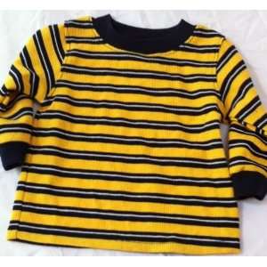   Baby Boy Infant 12 Months, Yellow and Black Striped Top: Toys & Games