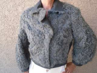 NWT $6890 NINA RICCI Sheared Lamb fur jacket  38 6  