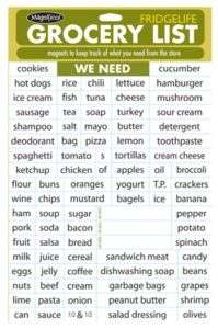 Grocery List Planner Refrigerator Magnets Kit 3365 New  