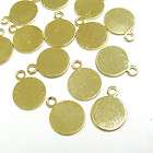   gold round disc tag coin drops blank charms 10x8mm 50PCS (17 1 058