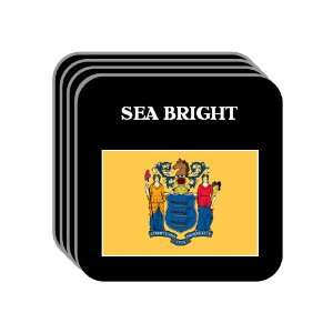 US State Flag   SEA BRIGHT, New Jersey (NJ) Set of 4 Mini 