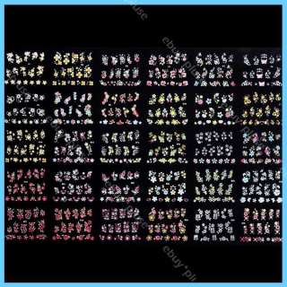 30 Sheets 3D Colorful Decal Stickers Nail Art Manicure Tips DIY 