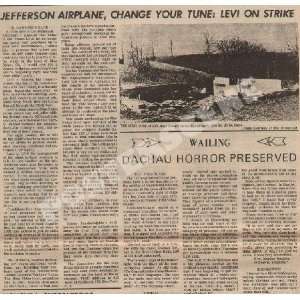    Jefferson Airplane Levis Newspaper Article 1967