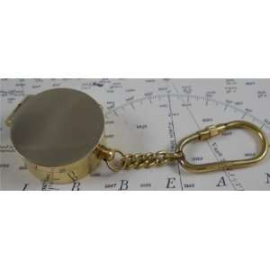  Solid Brass Compass Key Chain: Sports & Outdoors