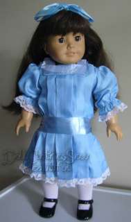 18 Inch Doll Clothes Blue Victorian Dress & Hair Bow!!!  