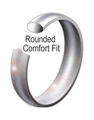 Titanium Wedding Ring 18k Gold Electroplated Comfort Fit Band 4mm 