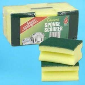   Sponge 6 Pack Grooved In Foil Cleaning Case Pack 30 