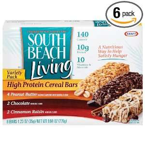 South Beach Living Variety Pack Cereal Bars, 9.84 Ounce Boxes (Pack of 