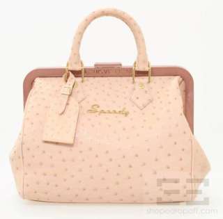 Louis Vuitton Limited Edition Pink Ostrich Skin Speedy 30 Bag $12,000 