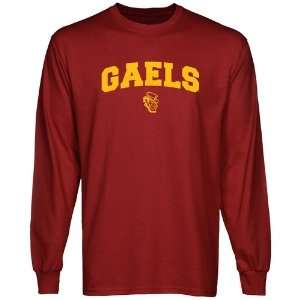 Iona College Gaels Cardinal Logo Arch Long Sleeve T shirt