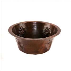   Copper Bar Sink with Grapes in Oil Rubbed Bronze