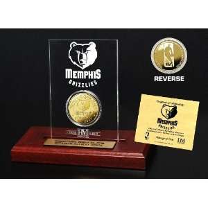  Memphis Grizzlies 24KT Gold Coin Etched Acrylic Sports 