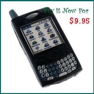   Solid Black Silicone Skin Case for Palm Treo 650 SALE 