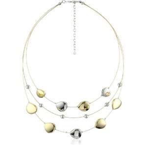  Napier Radiant Metal Two Tone Illusion Necklace Jewelry