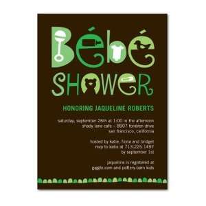  Baby Shower Invitations   Cosmopolitan Baby Leaf By Jill 