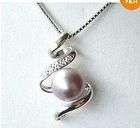 beautiful purple freshwater pearl pendant necklace