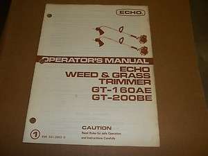 c1106] Echo Operator Manual GT 160AE & GT 200BE Trimmer  