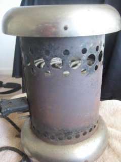 VINTAGE ROUND ELECTRIC SPACE HEATER WARMER STOVE  
