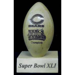 Chicago Bears   Super Bowl XLI Champions   Laser Engraved Mini Wood 