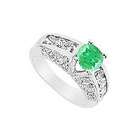 Jewelrydays 14Kt White Gold Designer Style Diamond Wedding Ring Set 