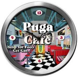  PUGA 14 Inch Cafe Metal Clock Quartz Movement Kitchen 