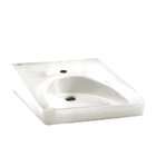   Wheelchair Users Wall Mount Bathroom Sink with Center Hole Only, White