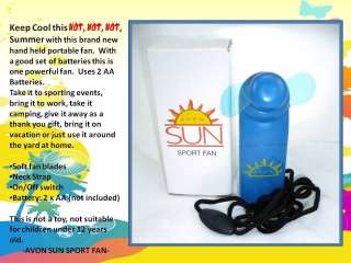 Hand Held Battery Operated Portable Mini Fan by Avon  