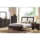 Acme 5 pc Torino Bycast leather upholstered headboard queen bedroom 