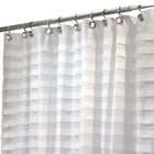 Interdesign Tuxedo X Long Shower Curtain, White, 72 Inches X 96 Inches