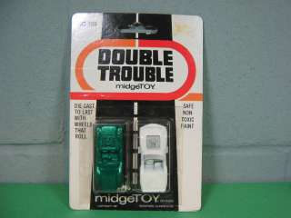 Vintage #355 MidgeToy Double Trouble Die Cast Cars MINT in Package 