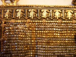   & Silver Metal Bead Handbag, Long Fringe,Chain Link Handle,w/Access